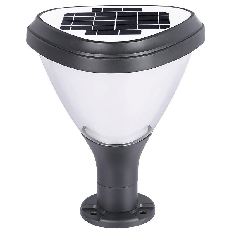 心型新款简约户外LED景观太阳能灯庭院别墅大门柱头灯