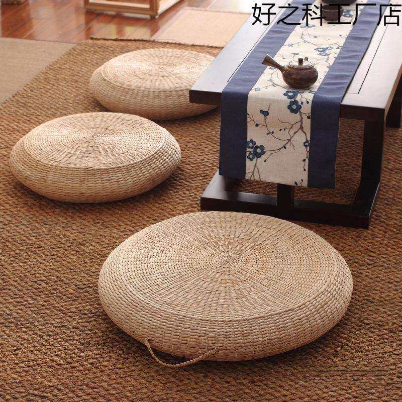 草编蒲团坐垫地上榻榻米垫子加厚圆形日式打坐禅修垫阳台飘窗草垫,玩具/童车/益智/积木/模型,毛绒/玩偶/公仔/布艺类玩具,淘宝优惠券,粉丝福利购,淘宝优惠卷
