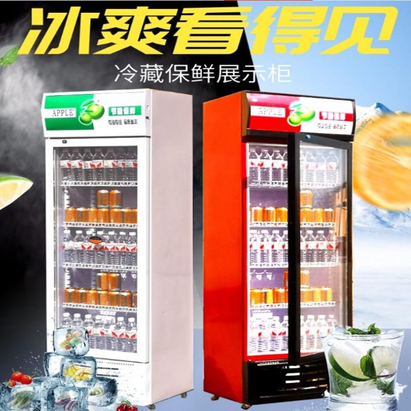 美星商用展示柜冷藏饮料柜超市便利店冷饮柜立式大容量双门啤酒柜
