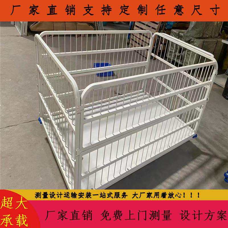 手拖车周转笼 服饰专用周转筐加轮子围网物流搬运运货小推车