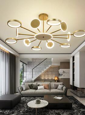 后现代简约百搭黑色/金色客厅吊灯时尚大气餐厅卧室家用照明灯饰