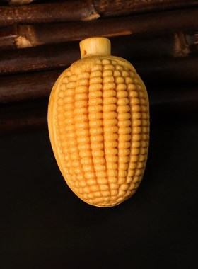 正宗【金玉满堂】实心竹大玉米龙血竹文玩把件带白菜花生粒粒饱满