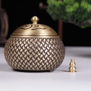 禅意铜香炉席炉熏香炉中式古典家居装饰品公书房茶房桌面小摆件