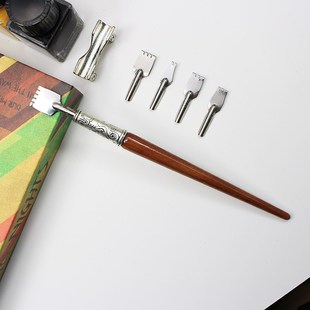 蘸水笔礼盒沾水笔阿拉伯文藏文书法笔金色墨水笔尖套装鸭嘴平行笔