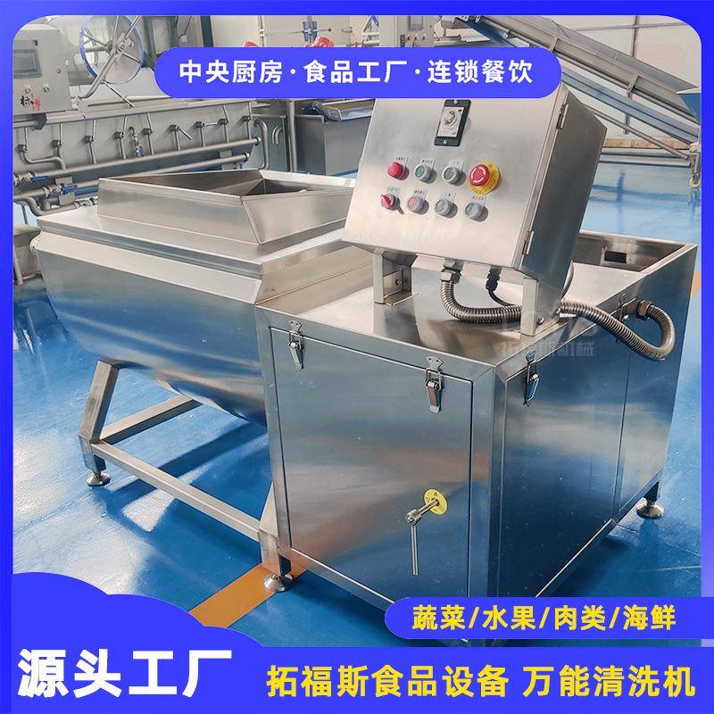 多功能自动翻筐清洗机多用海鲜肉类万能清洗机商用气泡洗菜机