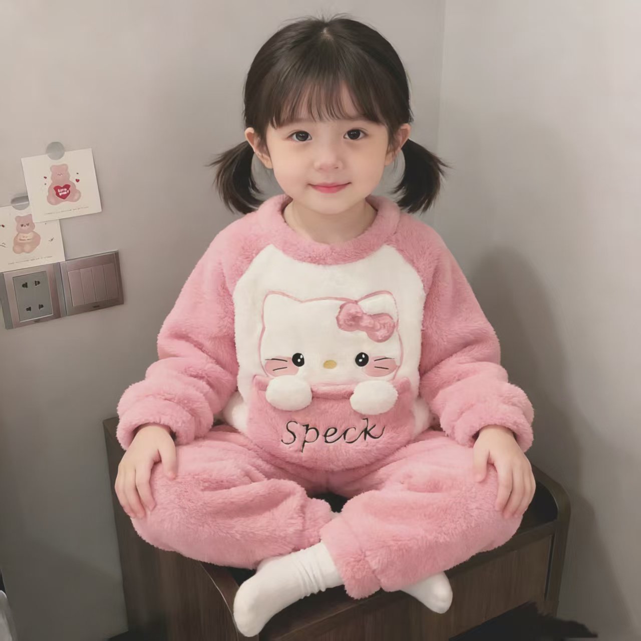 女童卡通可爱风宽松套头冬季2025新款可爱卡通加厚保暖卡通可爱,童装/婴儿装/亲子装,家居服套装,淘宝优惠券,粉丝福利购,淘宝优惠卷