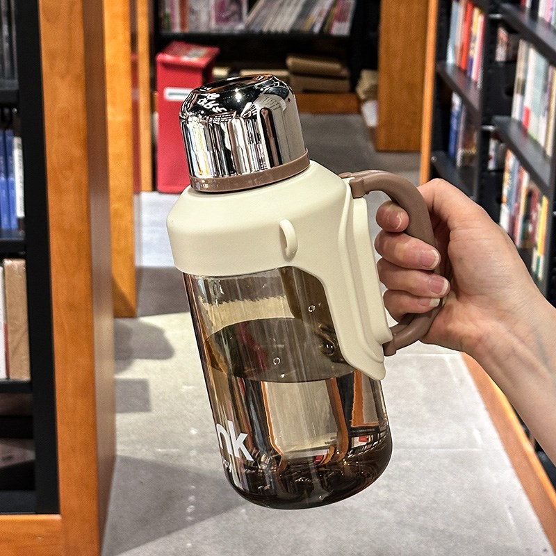 潮流大容量水壶h男生户外运动健身便携吨吨桶工地带茶隔大肚杯夏