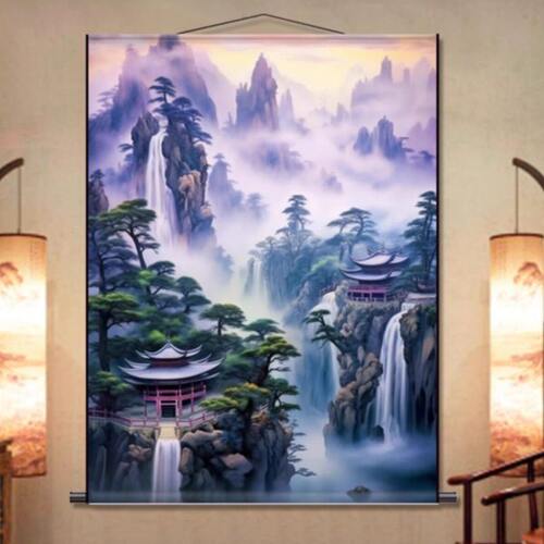 玄关山水画客厅装饰画沙发背景墙流水生财山水风景办公室仙堂挂画