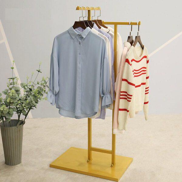 简约个性男女服装店中岛展示架可调节高低正面挂架落地升降衣服架