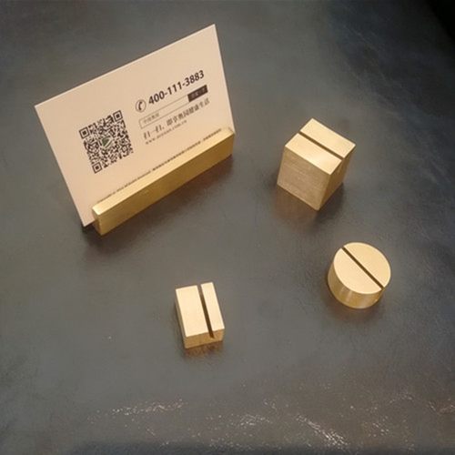 黄铜卡片展示架 名片夹 照片架便签夹 铜价格牌底V座标签夹留言夹