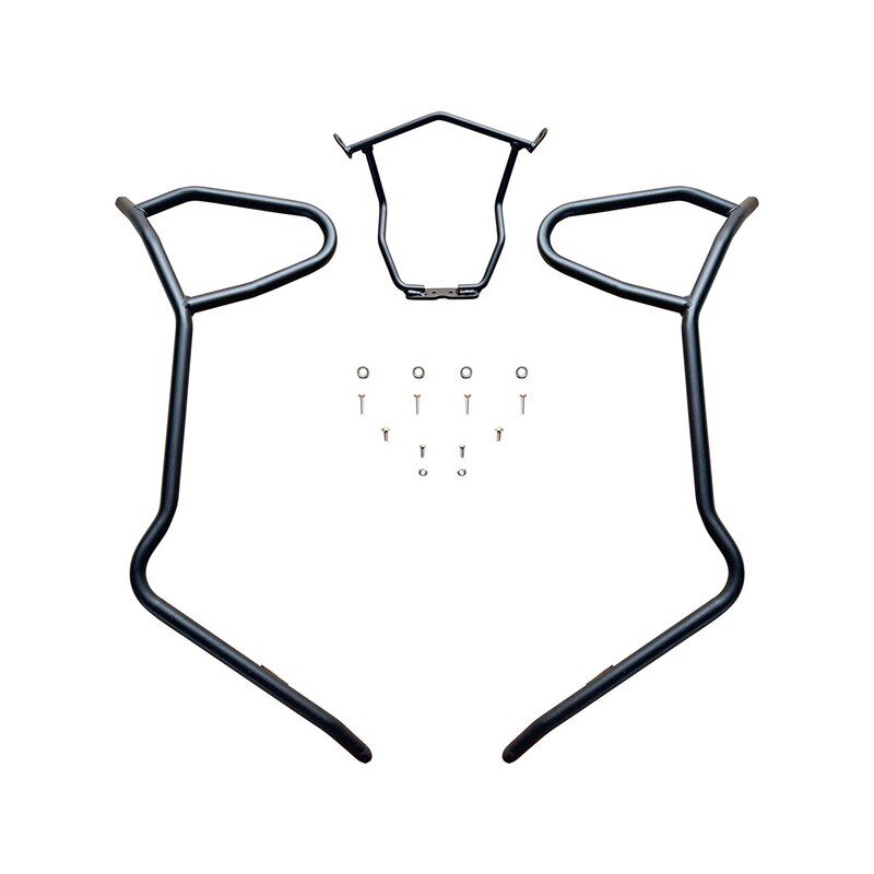 适用豪进SY06磨砂黑高碳钢保险杠排气杠后货架后尾架一站式改装