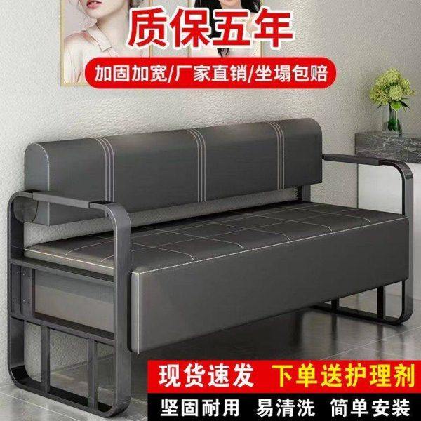 网红理发店沙发等候椅发廊美发美甲店休息区轻奢不锈钢长条沙发椅,商业/办公家具,等候椅系列,淘宝优惠券,粉丝福利购,淘宝优惠卷