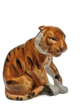 包邮石湾公仔陶瓷七十年代家居装饰摆件老虎客厅桌面动物生肖祝福