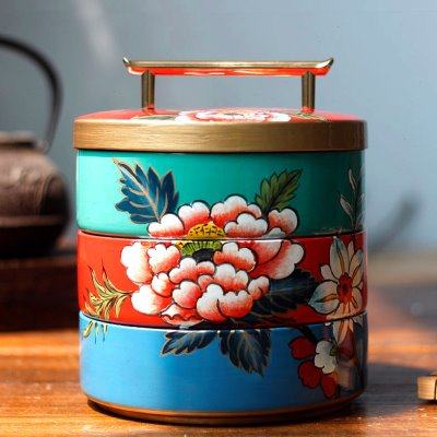 新中式创意陶瓷收纳彩绘家居装饰摆件首饰盒茶几电视柜装饰,特色手工艺,青花瓷,淘宝优惠券,粉丝福利购,淘宝优惠卷