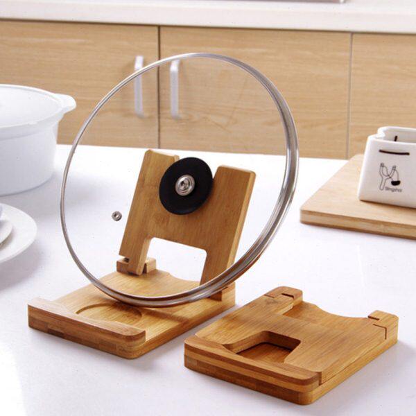 竹制简约锅盖架菜板架厨房用品置物架放锅盖架子多用案板架砧板架