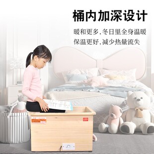 实木电火桶暖脚暖脚电烘器湖公桌下家用办南取暖器烤火箱炉