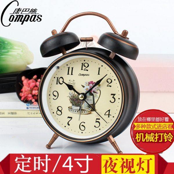 康巴丝闹钟创意学生床头钟表静音可爱儿童时钟简约个性懒人小座钟,家居饰品,台钟/闹钟,淘宝优惠券,粉丝福利购,淘宝优惠卷