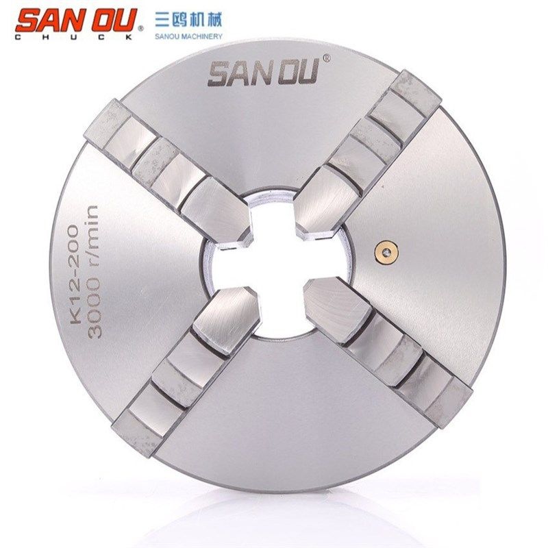 三鸥四爪自定心卡盘K12手动联动 K12-130车床自定心卡盘精密卡爪