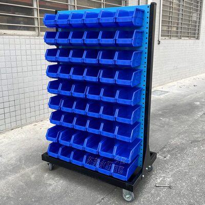 移动螺丝架双面加厚双面工具整理架螺丝车零件盒推车螺丝架子车间