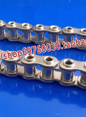 304BSS空心销轴工业链条 4分单排不锈钢空心输送链 08B-1 长1.5米