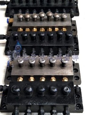 J23冲床通用蘑菇头分油器 独立集中润滑5出7孔9点管接头快速出油