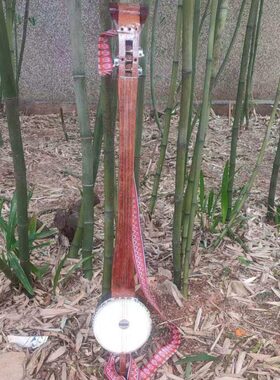 三弦76公分 西双版纳拉祜族彝族跳歌用 云南民族乐器 手工制作可