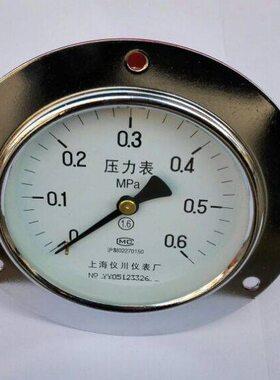 轴向带固定边压力表 直径100mm 型号 y-100zt y100zt 压力0.6mpa