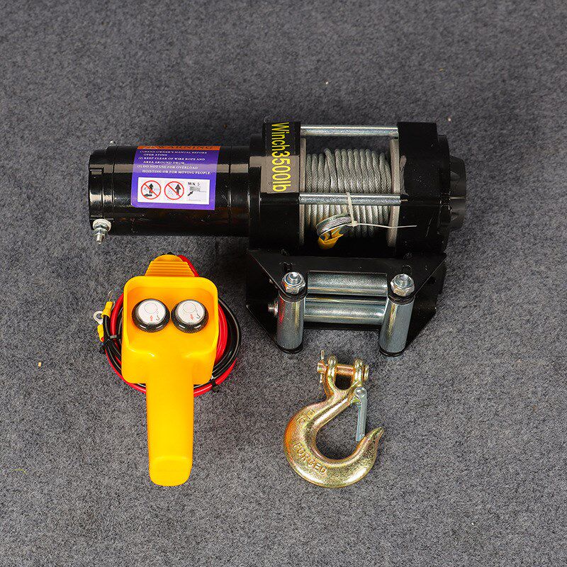 定制电动绞盘3500磅越野车电动绞盘钢丝绳绞盘自动牵引越野车绞盘