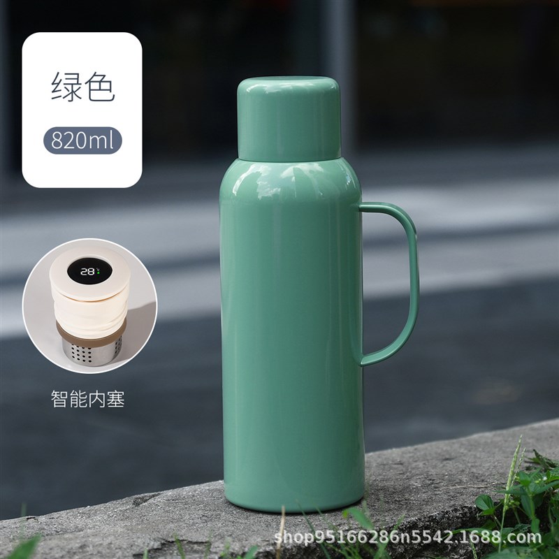 工厂定制新款316茶水分离水杯 手柄泡茶迷你焖茶壶壶智能温显