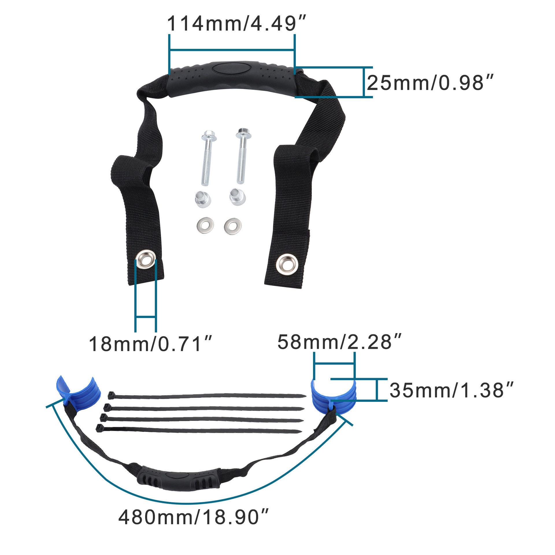GOOFIT 越野摩托车改装配件拉车带套装 坐垫后提车绳多种车型适用