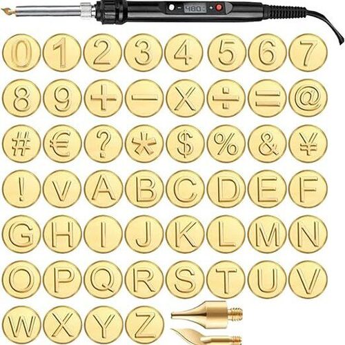 26个英文字母雕刻头电烙铁数字烫画头 DIY制作烙画头套餐