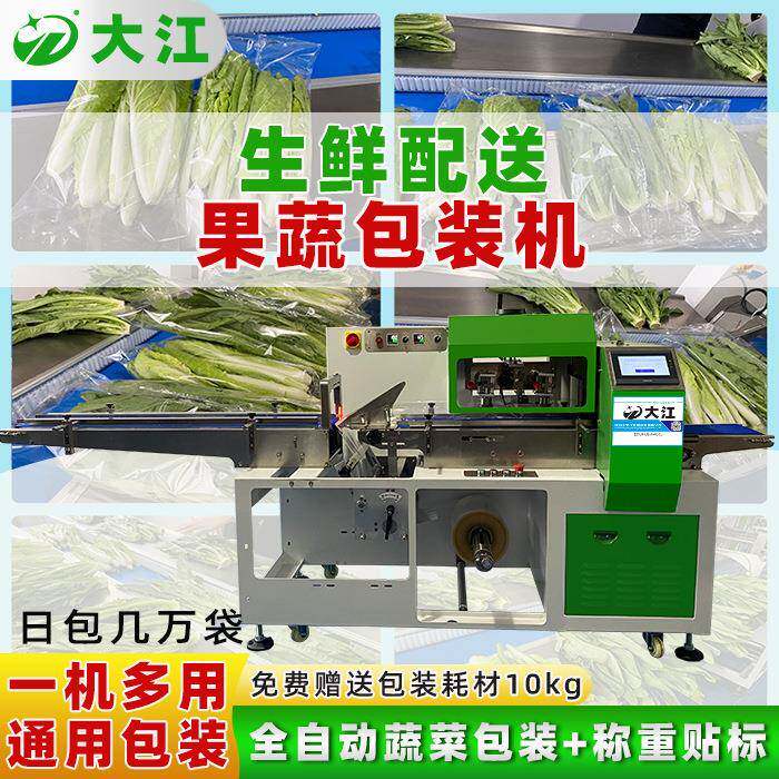 蔬菜包装机DJ600间歇式青菜打包机蔬果自动叶菜装袋机保鲜