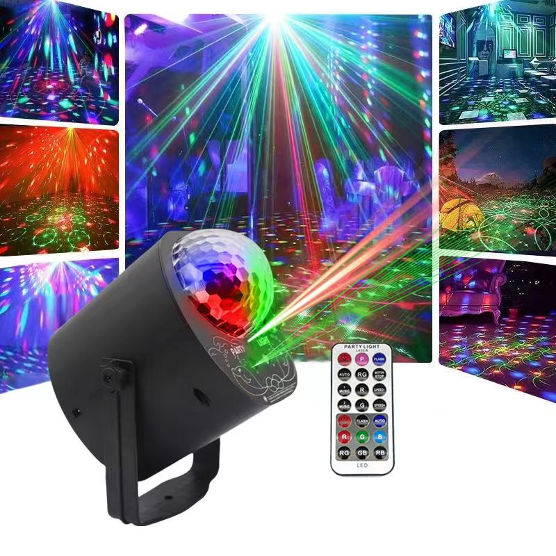 ktv氛围灯舞台灯光声控激光彩灯Cdj蹦迪灯卧室气氛灯迪斯科闪光灯