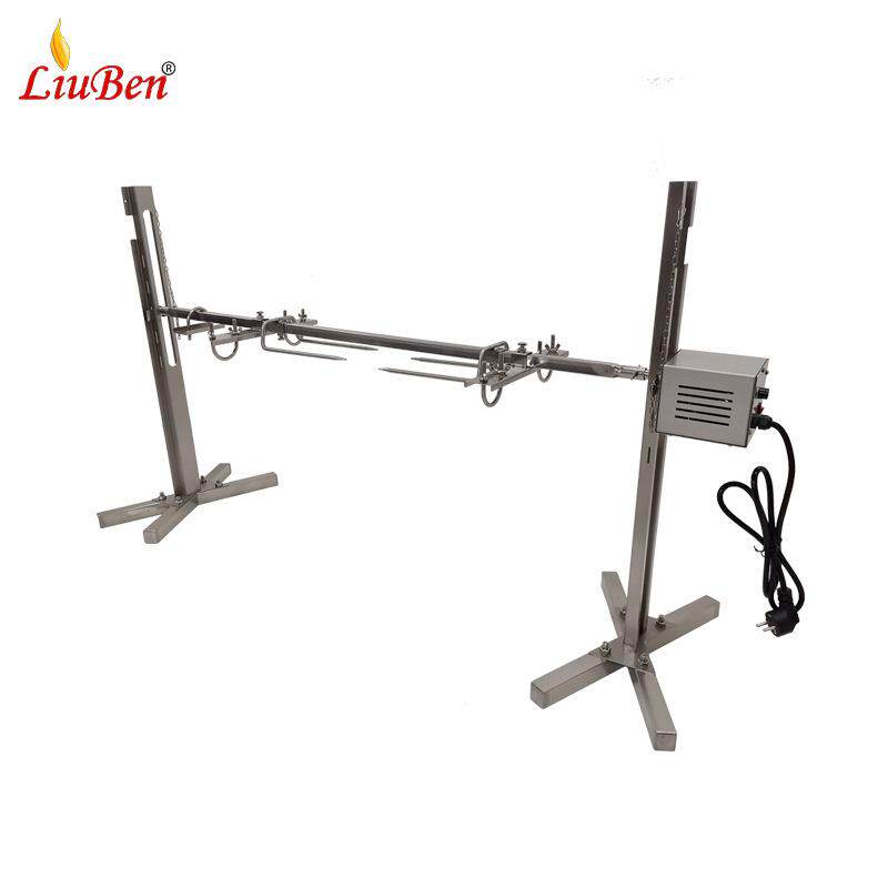 商用电动旋转烧烤架全不锈钢碳烤 自动BBQ烧烤炉碳烤炉烤全羊原厂