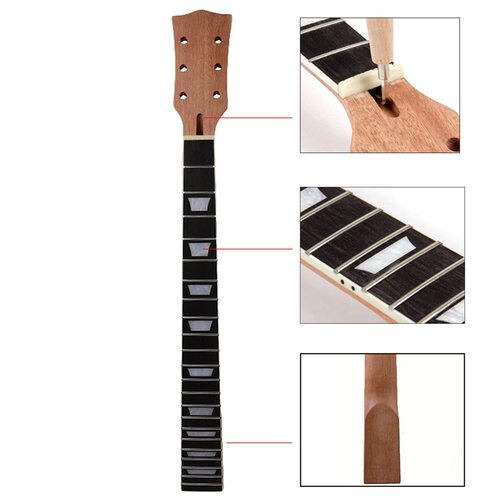 22品桃花芯木吉他琴柄颈玫瑰木指板for Gibson Les Paul LP开放式