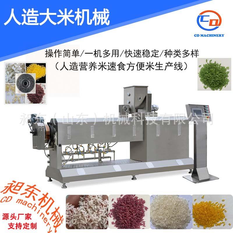 大型双螺杆全自动人造珍珠米机械设备营养米膨化机厂家直供