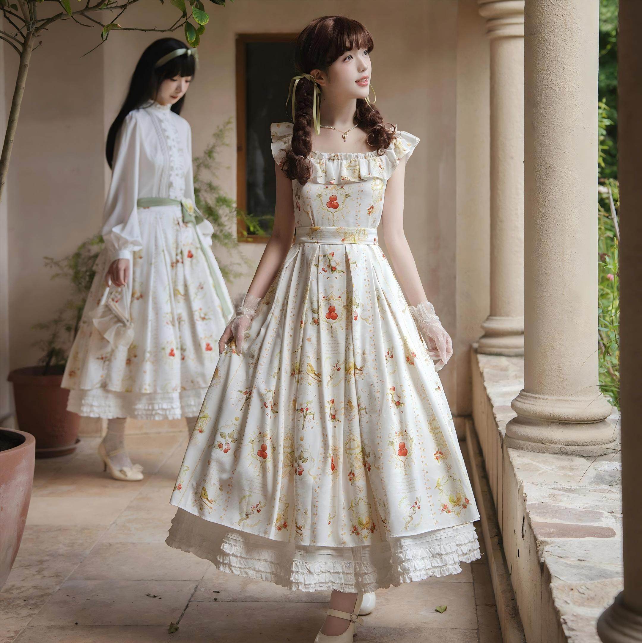 (现货)山楂与山雀春日花语CLA优雅连衣裙Lolita洛丽塔新品日常