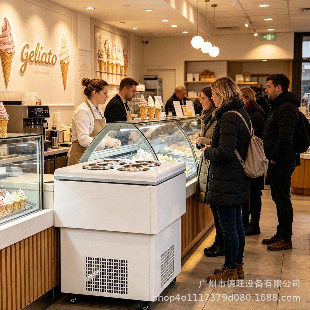 深桶冰淇淋冷藏柜厂家PozzettiGelatoCabinet商用挖球雪糕柜