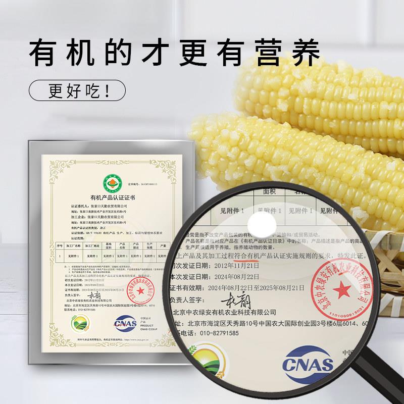 粗粮天勤粒粒净经营店玉米新鲜天勤粒粒净旗舰20甜粘有机糯玉米
