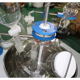 单层玻璃反应釜玻璃反应釜电加热反应釜F 50L