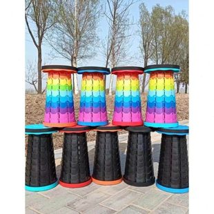 折叠凳户外便携旅行可调节伸缩凳子网红座椅火车排队凳子收纳背包