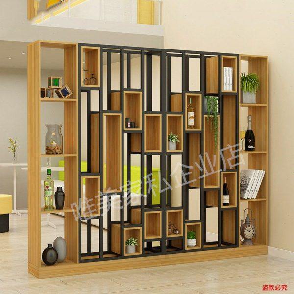 铁艺客厅玄关柜屏风隔断置物架展示架餐厅创意装饰架办公室隔断柜