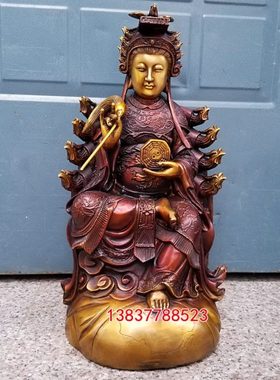 黄铜地母娘娘铜像铜后土夫人地母元君铜像家用工艺礼品摆件定做