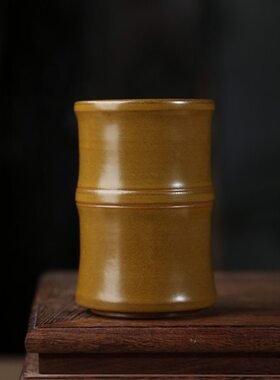 景德镇仿古瓷器 复古民国风格 稻花香釉笔筒 茶杯 茶筒 文房 茶居