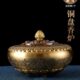 纯铜盘香炉密宗佛具用品八吉祥雕花仿古薰香炉家用室内供佛檀香盒