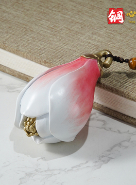 铜手把件《玉兰花》铜t工艺品桌面玄关玉兰花把玩送老师礼物