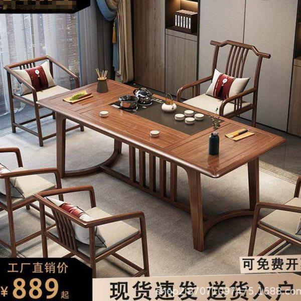 茶艺人生实木茶桌椅组合新中式公一体简易茶台家用客厅阳台茶几,商业/办公家具,茶台/茶桌,淘宝优惠券,粉丝福利购,淘宝优惠卷
