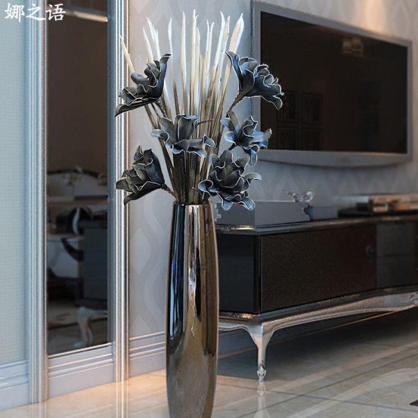 陶瓷落地大花瓶摆件客厅插花简约创意轻奢高档现代家居适合客厅花,家居饰品,花瓶,淘宝优惠券,粉丝福利购,淘宝优惠卷