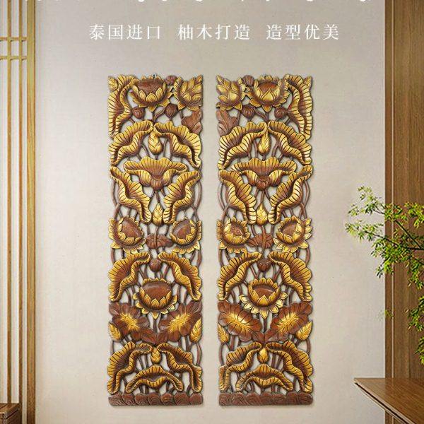 东南亚风格壁挂泰式会所酒店墙上装饰品荷花木雕挂件客厅墙饰壁饰,家居饰品,壁饰,淘宝优惠券,粉丝福利购,淘宝优惠卷