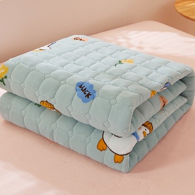 保暖牛奶绒床垫学生宿舍单人垫褥加厚法兰珊瑚毛绒软W垫床铺褥子